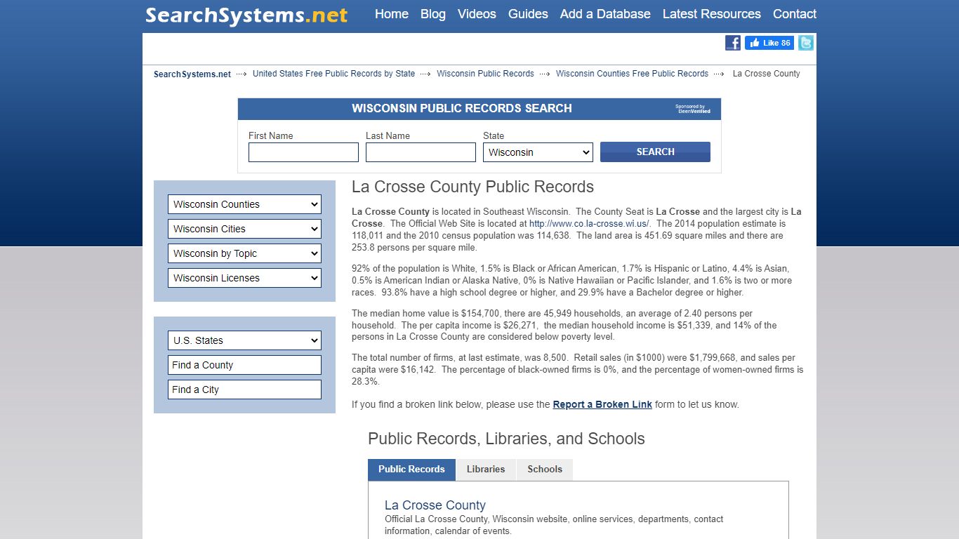 La Crosse County Criminal and Public Records